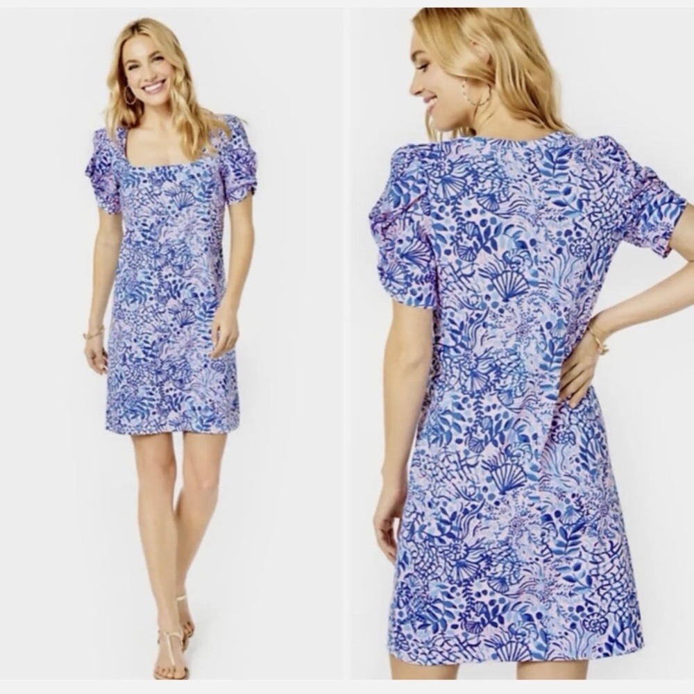 Lilly Pulitzer Haydn Dress Calla Lilly Pink High Tides Good Vibes Size Small